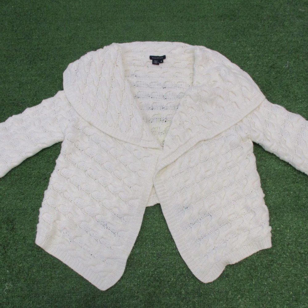 Magaschoni white Cable Knit Cardigan